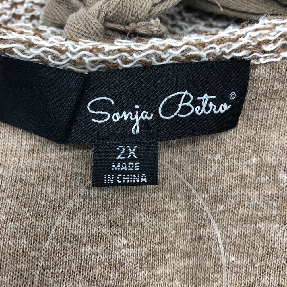 Sonja Betro Women's Knit Top Taupe 2X New - Picture 5 of 7